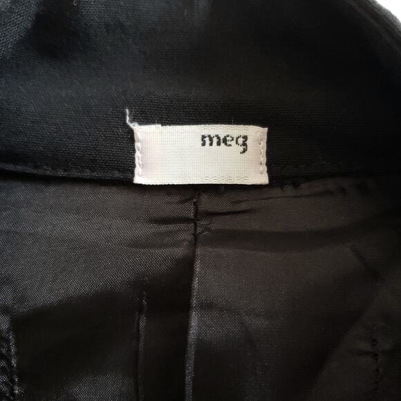 MEG asymmetrical black waterfall belted blazer career jacket Size Small NEW - Picture 7 of 8